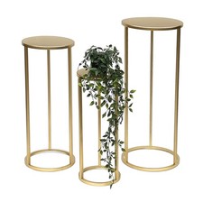 Sgabello fiori metallo oro