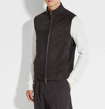 Gilet in pelle scamosciata