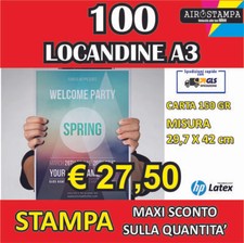 STAMPA 100 LOCANDINE A3  (