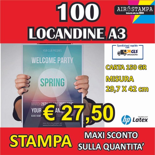 Stampa 100 locandine - , (
