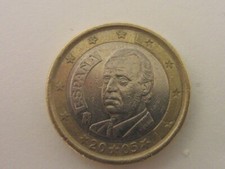 MONETA DA 1 EURO SPAGNA RE JUAN CARLOS 2005