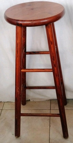 Sgabello legno noce - legno, vintage