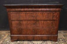 Bellissimo Cassettone / mobile / legno piuma di mogano / marmo scuro / francese