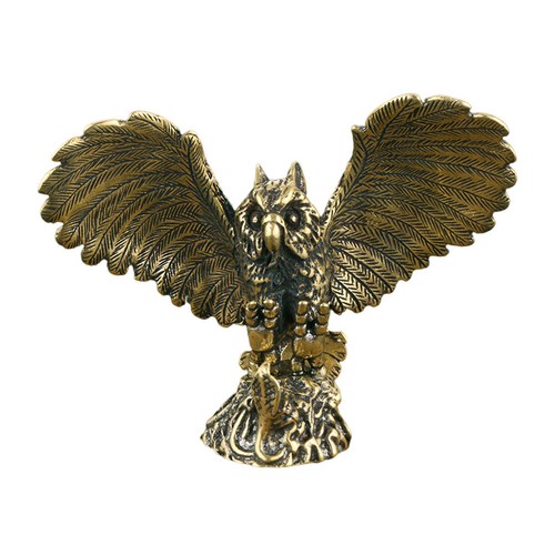 Statua gufo ottone - in,