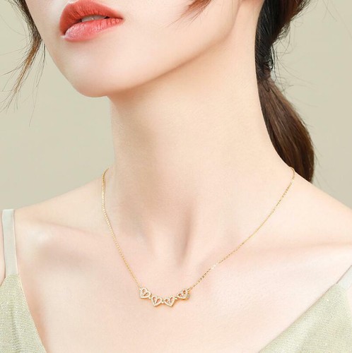 Collana pendente argento oro - pendente, argento/oro
