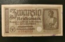 Banconota Occupazione Tedesca In Italia - 20 Reichsmark  Circolata