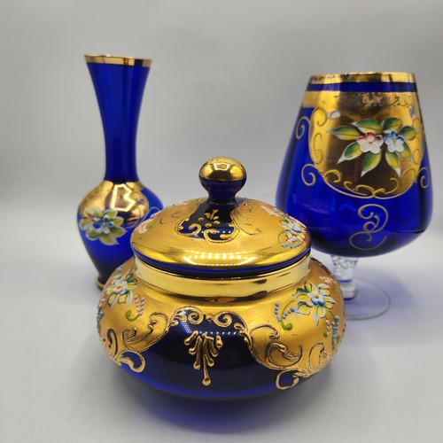 Piatti vintage vetro blu - vetro,