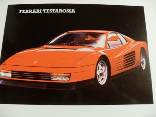 Cartolina ferrari testarossa - cartolina,