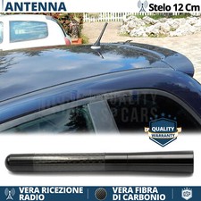 Antenna Corta 12cm Fibra Carbonio PER Fiat 500-500L VERO Segnale RADIO AM-FM-DAB