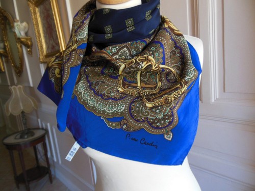 Foulard carré vintage pierre - foulard,