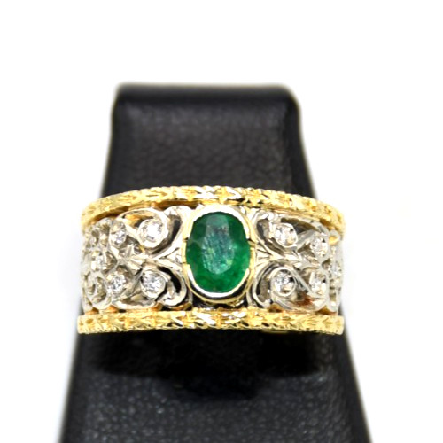 Anello fascia smeraldo - , e