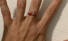 ANELLO ARGENTO E CORALLO SARDO