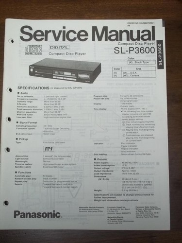 Technics manuale servizio - manuale,