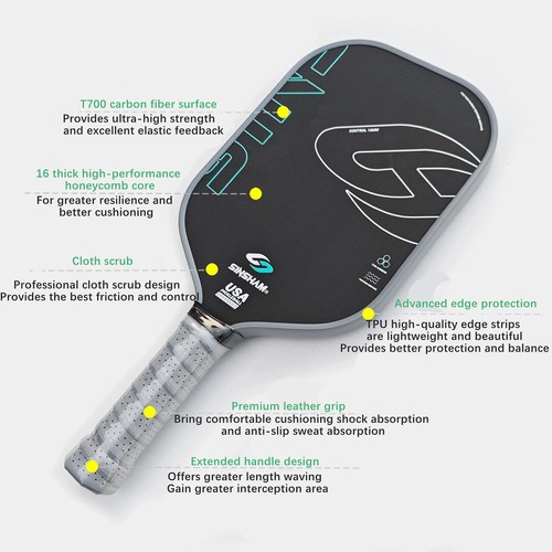 Pagaie pickleball fibre - de,