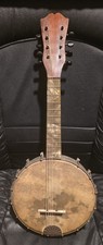 Antique 1920s Banjo-Mandolin Banjolin 9"  Skin Head Montgomery Ward Concertone