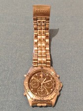 Orologio Seiko fasi lunari 7T36 6A40 acciaio