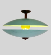 Plafoniera da incasso stile vintage in ottone perlato artigianale - 4 luci