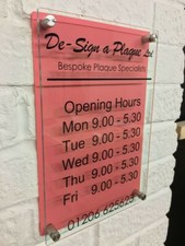 VETRO ACRILICO NEGOZIO UFFICIO SCUOLA INSEGNA APERTURA TARGHETTA ROSSA CHIUSURA