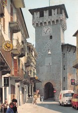 Cartolina Lanzo Torinese Torre del Comune  insegna telefonica Tabacchi