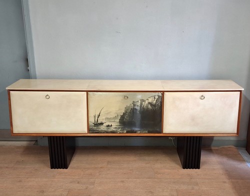 Credenza lunga con stampa - ,