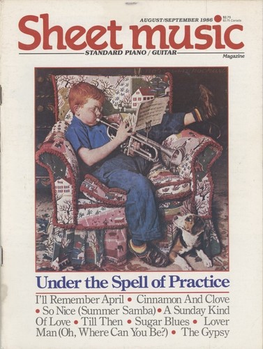 Sheet music magazine august - music,