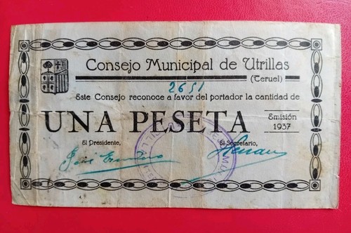 Guerra civil 1 peseta - civil,,