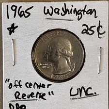 1965 washington quarter off - washington, "off