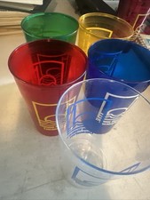 LOTTO DI 5 BICCHIERI PLASTICA