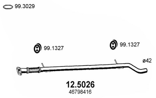 Tubo gas scarico asso - gas,