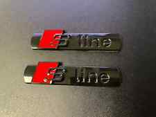 2x logo Sline emblema nero parafango nero lucido Sline per Audi A3 A4 A5 A6 A7