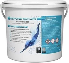 Naturii kg 10 Cloro Lento, tricloro 90/200 compresse Pastiglioni da 200 gr