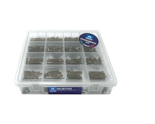 Mustad valigetta con 670 viti - con,