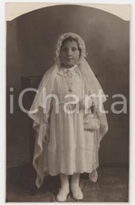 1925 ca TORINO Bambina in abito da Prima Comunione *Foto CASETTA 9x14 cm