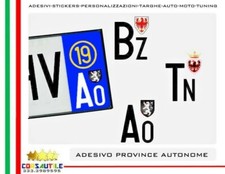 Adesivi targa auto - targa, provincia