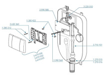 KIT RICAMBI CASSETTA WC P-80 AQUASTOP - FAISMILANI