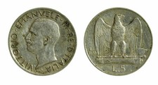 pci4682) Vittorio Emanuele III  (1901-1943) - 5 Lire Aquilino 1930 BL
