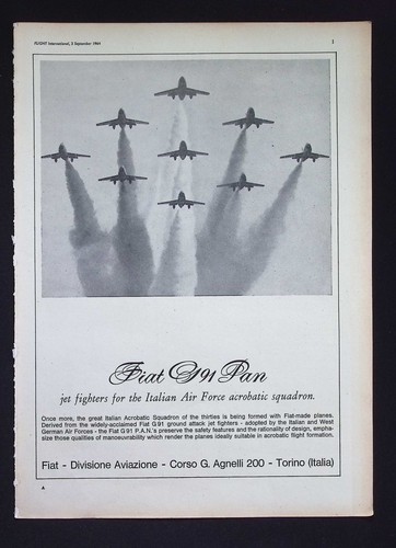 Original 1964 advert fiat g91 - advert,