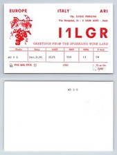 Cartolina Ham Radio QSL QSO I1LGR, Asti, Piemonte, Italia