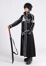 Sword Art Online Kirito Vestito Carnevale Cappotto Coat Cosplay Anime SWORDA20