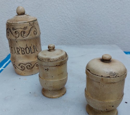 Antiche scatole barattoli - antiche,