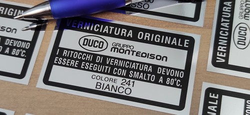 Adesivo etichetta restauro