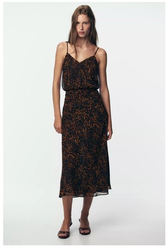 Zara abito midi stampa - abito,