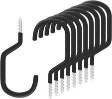 Confezione da 8 Ganci Portabici Portaoggetti, Rivestiti in Gomma Resistente Grande Vite in Ce