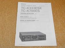 Sony TC-K333ESX TC-K700ES