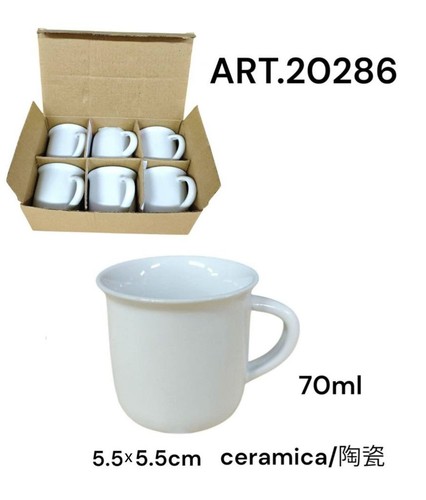 Set tazzine caffè bianche - x,