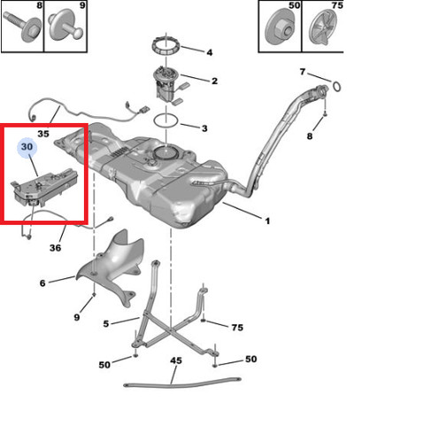 Serbatoio additivo cerina fap - serbatoio,
