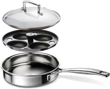 Le Creuset Padella sauté con Inserto per uova in camicia, 20 x 5 cm