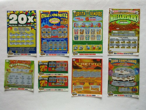 Lotto biglietti gratta - gratta, e