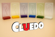 Gettoni/Movers originali Cluedo Parker 2008 set completo di sei pezzi da gioco