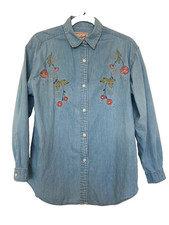Camicia Chambray ricamata